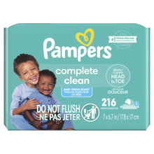 Pampers Complete Clean Baby Fresh Baby Wipes 3-Pack 216 Wipes