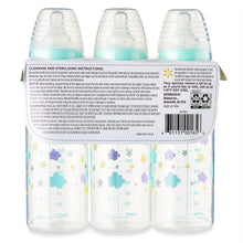 Parent's Choice Bottle, Newborns, Unisex, Cloud Print, 3 Pack, 9 fl oz