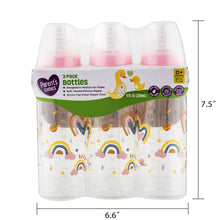 Parent's Choice Standard Neck Bottle, 9 fl oz, Newborn 0+ Months, 3 Pack