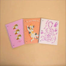 Pearhead 3 pk. Cat Themed Pink Spiral Notebook Set, Back to School Supplies For Girls, 60 Tear Away Lined Pages