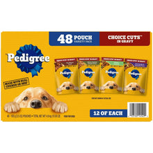 Pedigree Choice Cuts In Gravy Dog Food Variety Pack, 3.5 oz Pouches, 48-Count