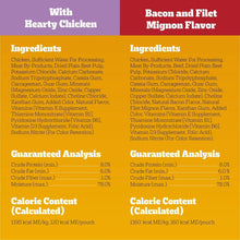Pedigree Chopped Ground Dinner Beef & Bacon Variety Pack Wet Dog Food, (30) 3.5 oz Pouches