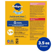 Pedigree Puppy Morsels Variety Pack Puppy Food, (8) 3.5 oz Pouch