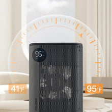 Pelonis Tabletop Digital Ceramic Heater with Digital Thermostat and Remote Control, Black