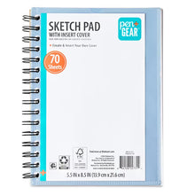 Pen+Gear Sketch Diary, 70 Sheets, 5.5" x 8.5", Blue