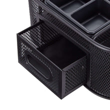 Pen+Gear Metal Mesh Desktop Organizer, 8 Compartments, Black
