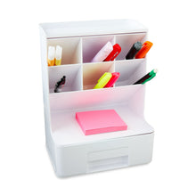 PenGearWhiteTallOrganizerPlasticDesktopOrganizer3 - USA Mega Market