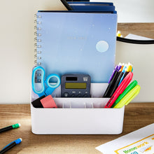 Pen+Gear White All in One Desktop Storage Organizer for School and Office Supplies