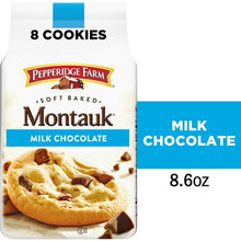 Pepperidge Farm Montauk Soft Baked Milk Chocolate Chunk Cookies, 8.6 oz Bag (8 Cookies)