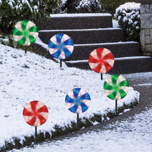 Peppermint LED Lawn Stakes, Set of 6