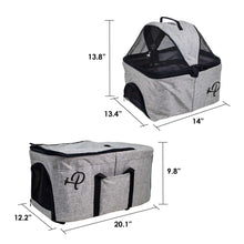Petique Deluxe Double Decker Gray Pet Stroller With Accessory Bundle