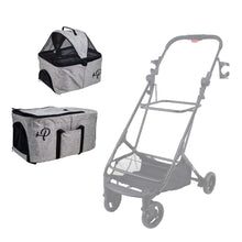 Petique Deluxe Double Decker Gray Pet Stroller With Accessory Bundle