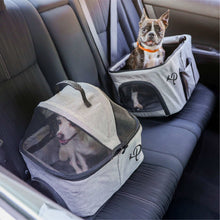 Petique Deluxe Double Decker Gray Pet Stroller With Accessory Bundle