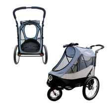 Petique Trailblazer Gray Pet Jogger with Accessory Bundle