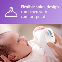 Philips Avent Natural Baby Bottles, with First Flow Nipple, 2oz, 2 Pack, SCF019/25