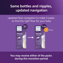 Philips Avent Natural Baby Bottle with Natural Response Nipple (Medium Flow,Flow 3), 9oz, SCY903/91
