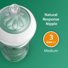 Philips Avent Natural Glass Baby Bottle with Natural Response Nipple (Medium Flow, Flow 3), 8oz, SCY913/01