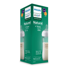 Philips Avent Natural Glass Baby Bottle with Natural Response Nipple (Medium Flow, Flow 3), 8oz, SCY913/01