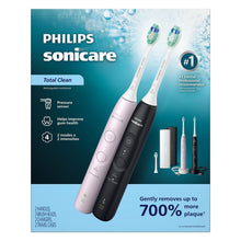 Philips Sonicare Total Clean Rechargeable Toothbrush, Pink and Black, 2 pk.