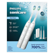 Philips Sonicare Total Clean Rechargeable Toothbrush, White Handles, 2 pk.