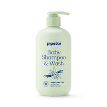 Pipette Tear-Free Baby Shampoo & Wash, Sensitive Skin, Vanilla + Ylang Ylang, 11.8 fl oz