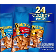 Planters, Cashew & Peanut, Variety Pack, 24-count