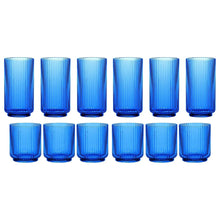 Plastic 12-piece Drinkware Set, Mesa Blue