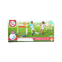 Play Day Foldable Soccer Set (2 Folding Goals, Ball, Inflating Pump, & 4 Stakes) Children Ages 3+