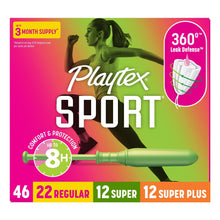 Playtex® Sport® Tampons, Multipack (Light/Regular/Super Absorbency) 46ct (PACK OF 3 )