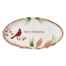 Poinsettia Holiday Merry Christmas Serving Platter
