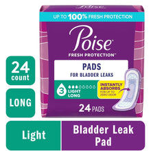PoiseIncontinencePadsforWomen-3DropLightAbsorbency-LongLength-24Count6-_1 - USA Mega Market