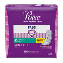 Poise Incontinence Pads for Women, 3 Drop Light Absorbency, Regular Length, 54 Count