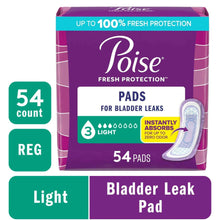PoiseIncontinencePadsforWomen-3DropLightAbsorbency-RegularLength-54Count6-_1 - USA Mega Market
