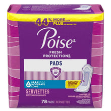 Poise Incontinence Pads for Women, 4 Drop Moderate Absorbency, Long Length, 78 Count