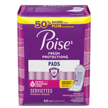 Poise Incontinence Pads for Women, 5 Drop Maximum Absorbency, Long Length, 60 Count