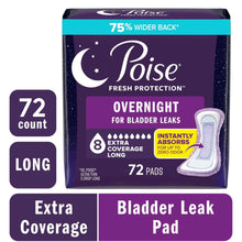 PoiseOvernightIncontinence-PostpartumPadsforBladderLeaks-8DropExtraCoverage-72Count-2Packsof36-P_6750_1 - USA Mega Market