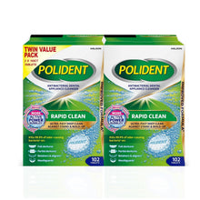 Polident Rapid Clean Dental Cleanser Tablets, 102 ct., 2 pk. (PACK OF 3 )