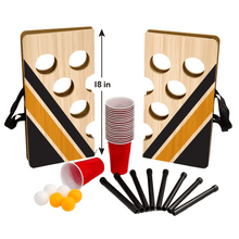 Portable Cup Pong, Outdoor Toss Game Set, for All Ages, by MinnARK