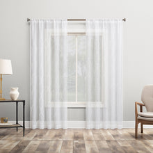 Portside Embroidered Trellis Sheer Curtains, 2-pack