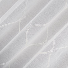 Portside Embroidered Trellis Sheer Curtains, 2-pack