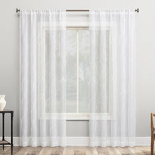 Portside Embroidered Trellis Sheer Curtains, 2-pack