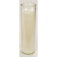 (4 pack) Prayer Candle Clear Glass White Wax, 8 Inch