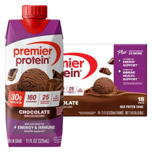 Premier30gProteinPLUSEnergyandImmuneSupportShakes_Chocolate_11floz_18-pack - USA Mega Market