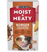 Purina Moist and Meaty Burger With Cheddar Cheese Flavor Dry Soft Dog Food Pouch