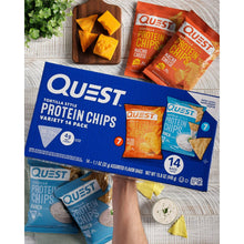 Quest Tortilla Style 18-19g Protein Chip Variety Pack, Nacho Cheese & Ranch, 14 ct.