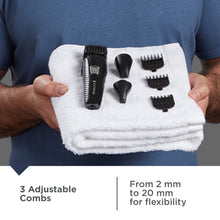 REMINGTON Graphite All-in-One Grooming Kit, Men's Head & Body Trimmer Kit with Combs, Black