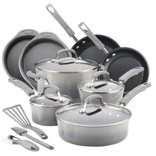 Rachael Ray 15 Piece Hard Enamel Nonstick Pots and Pans Set - USA MEGA SHOP