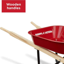 RadioFlyerClassicKidsWheelbarrow_ForKids3_SeamlessSteelTraywithNo-ScratchEdges_RealWoodenHandles_DurableFrontWheel_SteelUndercarriage_25lbCapacity_GardenToyforChildren3 - USA Mega Market