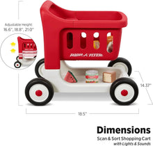 RadioFlyerScan_SortShoppingCart_Red_forKids1_InteractiveBabyWalkerwithLights_AdjustableSound_Includes6PlayFoodItems_AdjustableHeightBabyPushWalker_forIndoorPlay2 - USA Mega Market