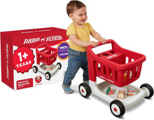 RadioFlyerScan_SortShoppingCart_Red_forKids1_InteractiveBabyWalkerwithLights_AdjustableSound_Includes6PlayFoodItems_AdjustableHeightBabyPushWalker_forIndoorPlay - USA Mega Market